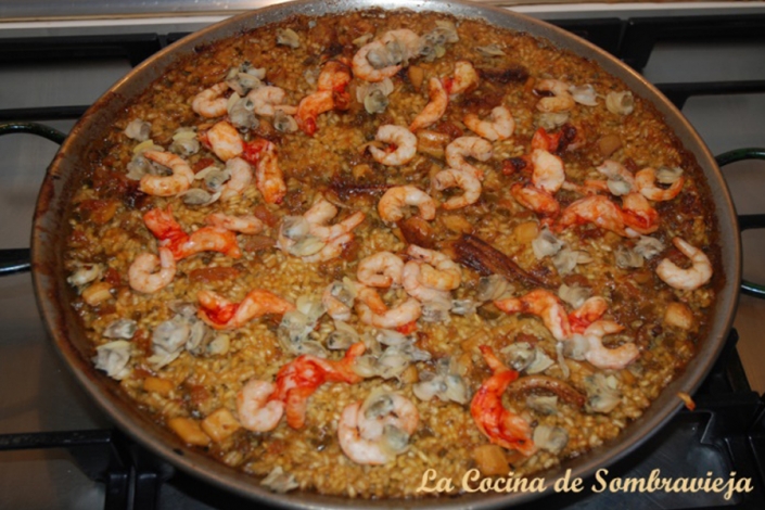 Receta de paella de marisco